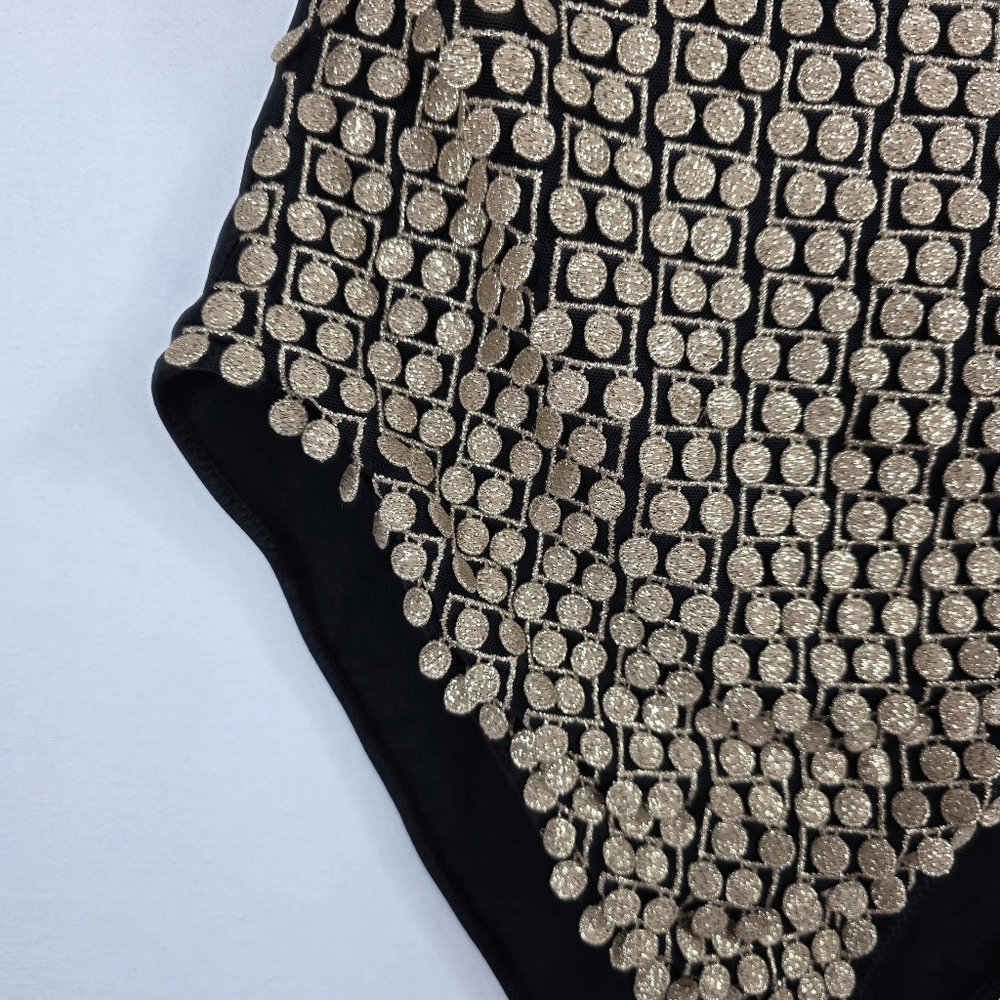 Hanne Bloch convertible  Black and Gold pompom Swimsuit - Picture 5 of 15